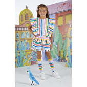 A'Dee Girls Rainbow Stripe Top and Shorts Set